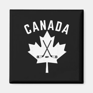 Aimant Feuille d'érable canadienne Hockey Hommes Femmes E