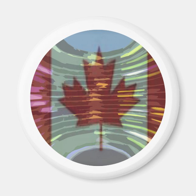 Aimant Feuille d'érable d'or canadienne - Succès dans la  (Devant)