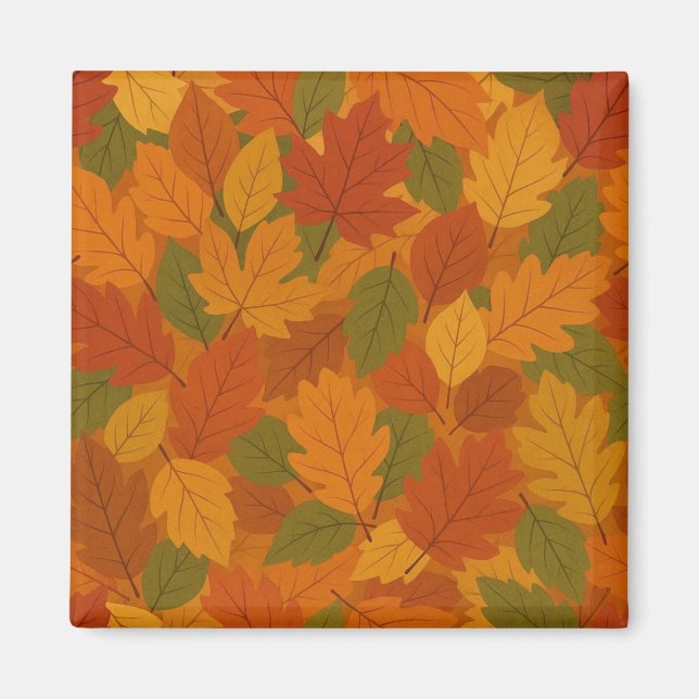 Aimant Feuilles classiques d'automne à motifs (Devant)