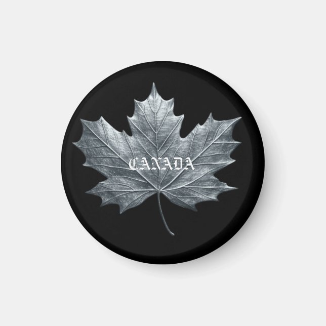 AIMANT FEUILLES D'ARGENT DU CANADA (Devant)