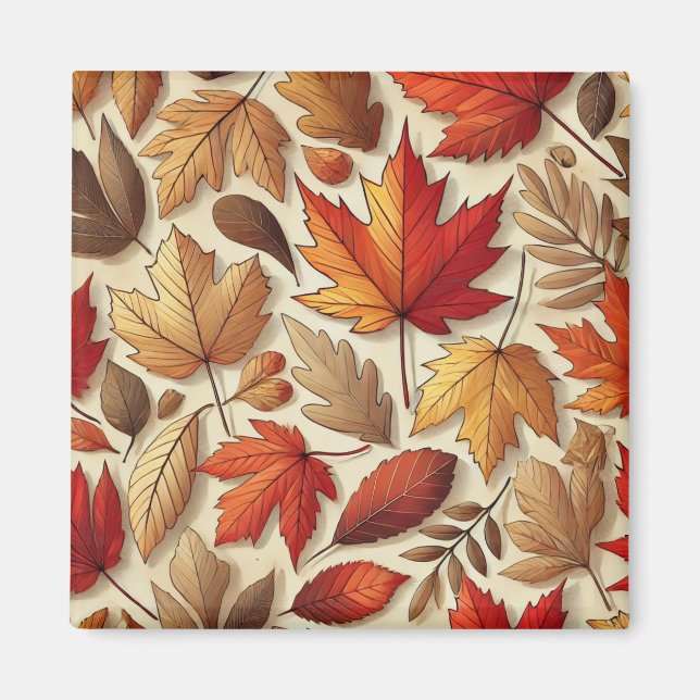 Aimant feuilles d'automne classiques (Devant)