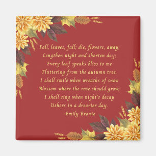 Aimant Feuilles d'automne d'Emily Bronte
