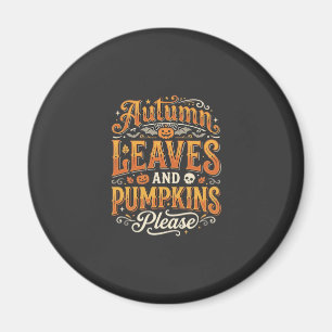 Aimant Feuilles d'automne et citrouilles s'il vous plaît