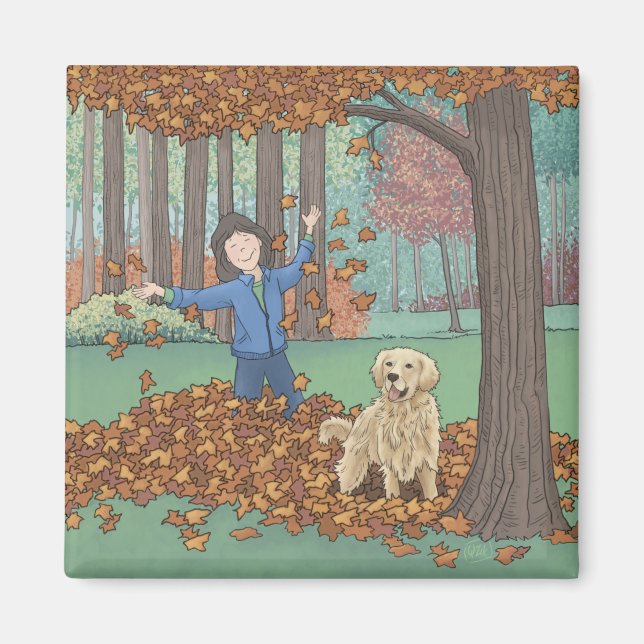 Aimant Feuilles d'automne - Souvenirs d'automne (Devant)