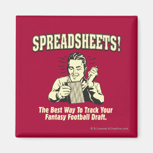 Aimant Feuilles de calcul : Suivez votre Imaginaire Footb