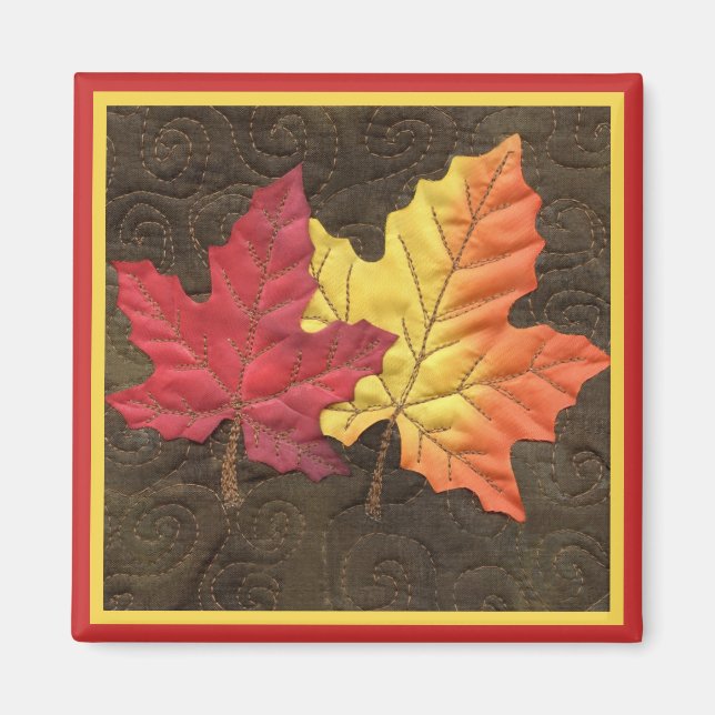 Aimant Feuilles de l'érable à l'automne (Devant)