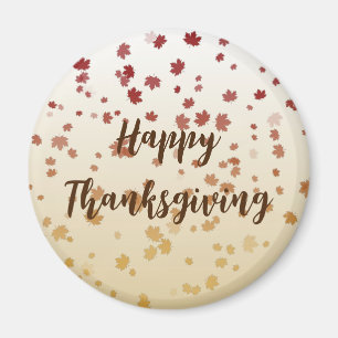 Aimant Feuilles d'érable de Thanksgiving