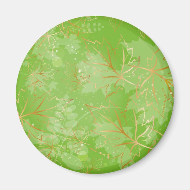 Aimant Feuilles d'or 7 (Devant)