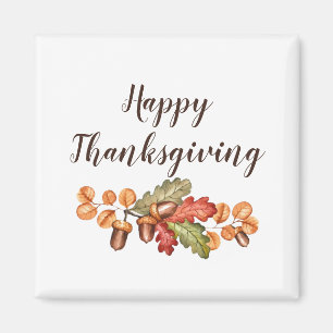 Aimant Feuilles et glands d'automne personnalisés