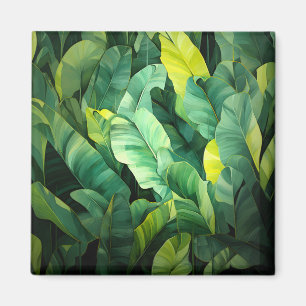 Aimant Feuilles tropicales, botanique abstraite, jungle,