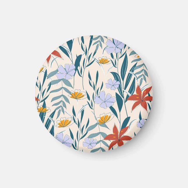 Aimant Feuilles tropicaux : Arrière - plan Abstrait à la  (Devant)