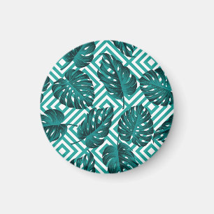 Aimant Feuilles tropicaux : Motif Floral sans joint.