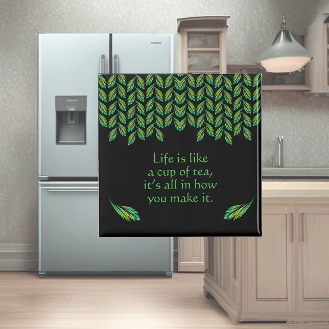 Aimant Feuilles verts néon - art fractal, irlandais disan (Créateur téléchargé)