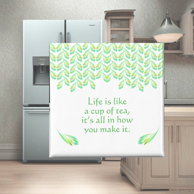 Aimant Feuilles verts néon - art fractal, irlandais disan (Créateur téléchargé)