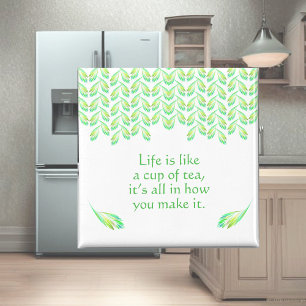 Aimant Feuilles verts néon - art fractal, irlandais disan