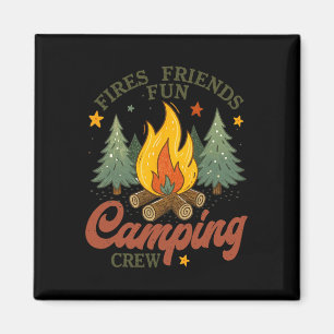 Aimant Feux Amis Amusement Équipe Camping Feu de camp Ext