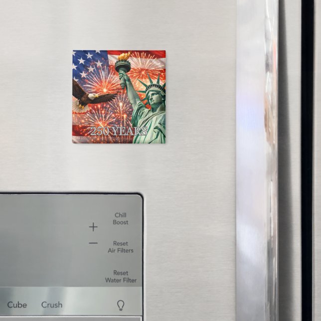 Aimant Feux d'artifice de la Liberté du 4 juillet USA 250 (In situ (réfrigérateur))