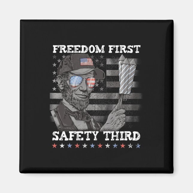 Aimant Feux d'artifice du 4 juillet Freedom First Safety  (Devant)