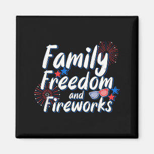 Aimant Feux d'artifice pour la liberté en famille _ 4 jui