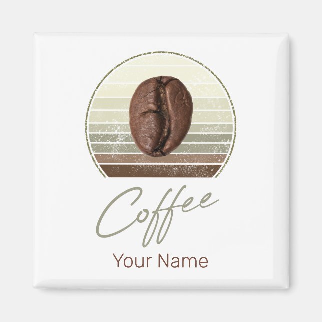 Aimant Fèves De Café Pour Espresso Et Retro Barista (Devant)
