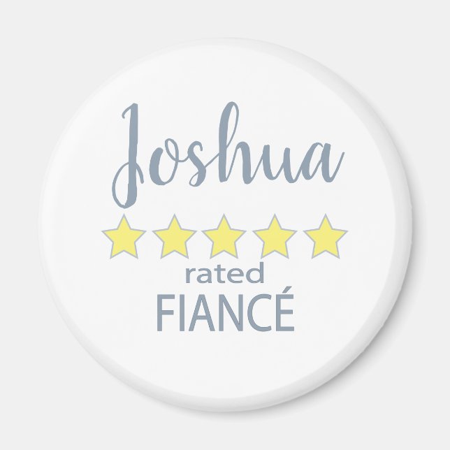 Aimant Fiancé & Cortège Mariage 5 étoiles (Devant)