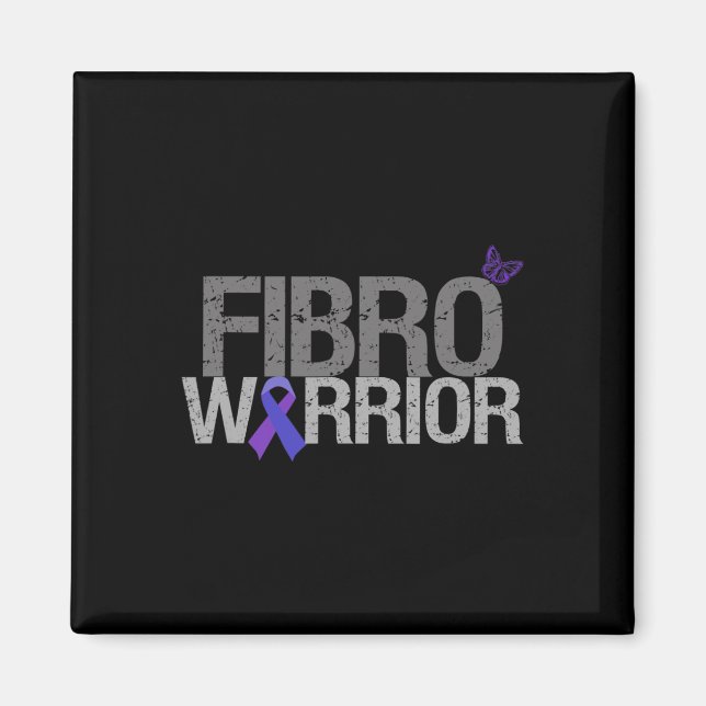 Aimant Fibro Warrior - Sensibilisation à la fibromyalgie (Devant)