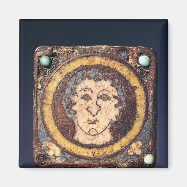 Aimant Fibula avec le visage d'un jeune homme (Devant)