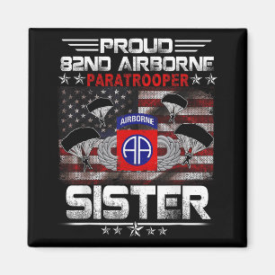 Aimant Fier 82e parachutiste aéroporté Sister Us Drapeau 