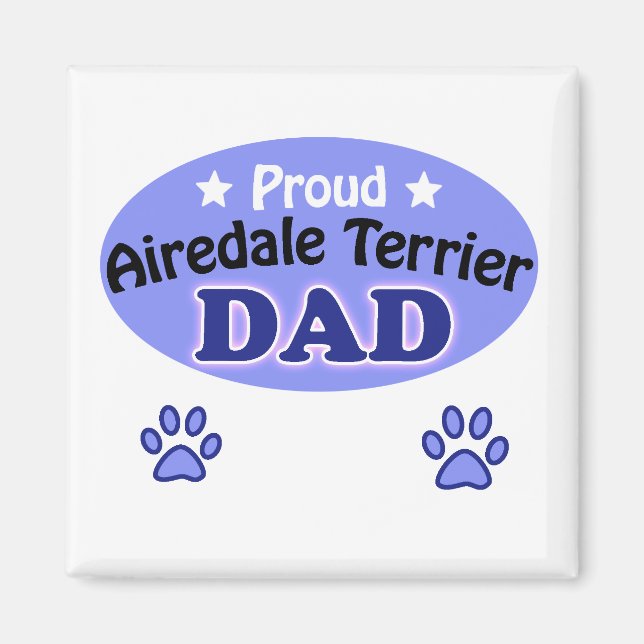 Aimant Fier Airedale Terrier papa (Devant)