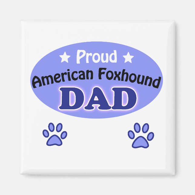 Aimant Fier American Foxhound papa (Devant)