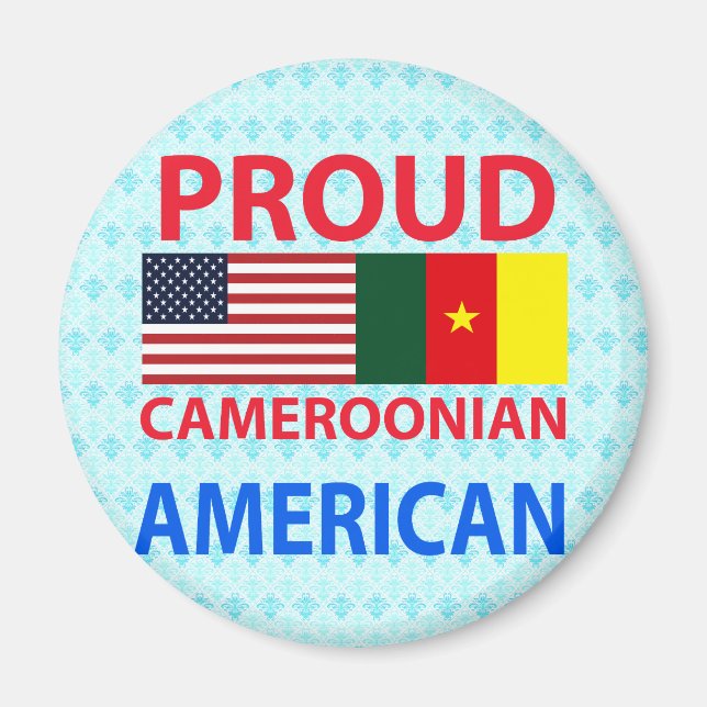 Aimant Fier Camerounais Américain (Devant)