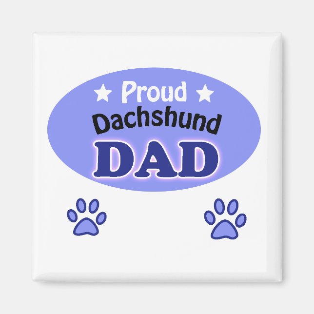 Aimant Fier Dachshund papa (Devant)