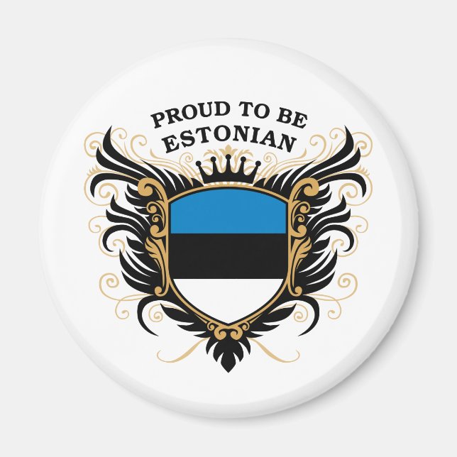 Aimant Fier d'être estonien (Devant)
