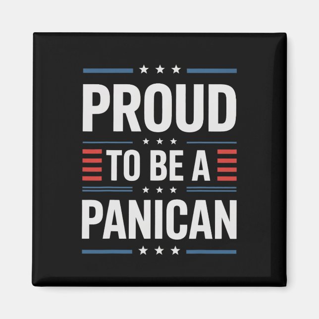 Aimant Fier d'être un Panican Anti Trump  (Devant)