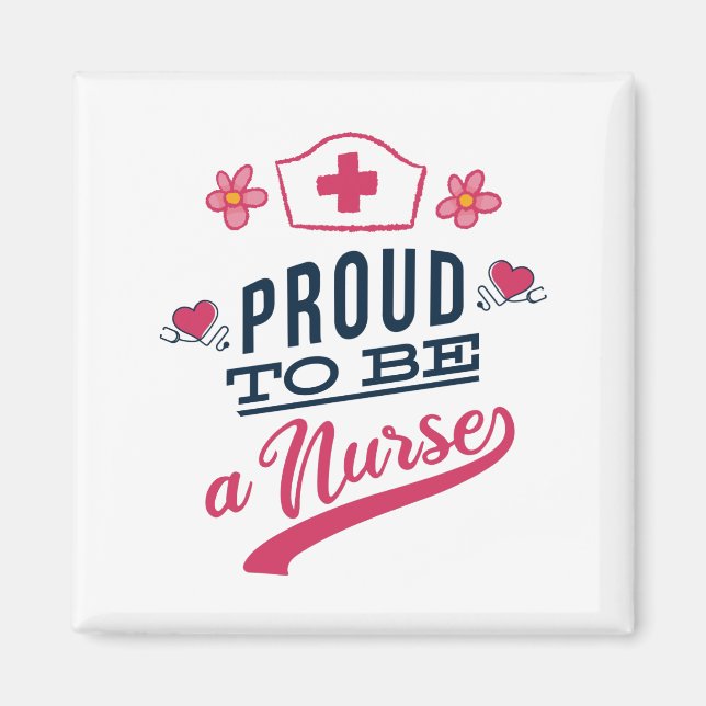 Aimant Fier d'être une infirmière (Devant)