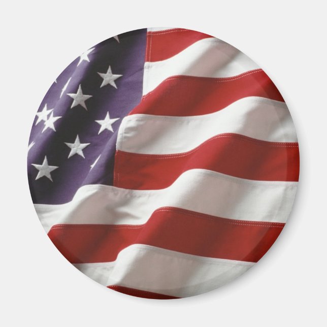 Aimant Fier et patriotique drapeau américain (Devant)