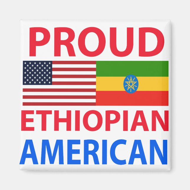 Aimant Fier Ethiopien Américain (Devant)