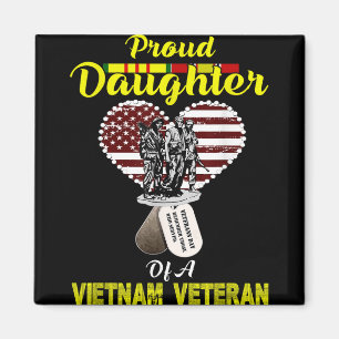 Aimant Fier Fille D'Un Vétéran Viêt Nam T Shirt _ Vete
