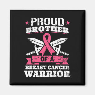 Aimant Fier Frère Du Cancer Du Sein Guerrier Pink