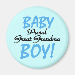 Aimant Fier Grand Grand Mamie Baby Boy Tshirts et cadeaux