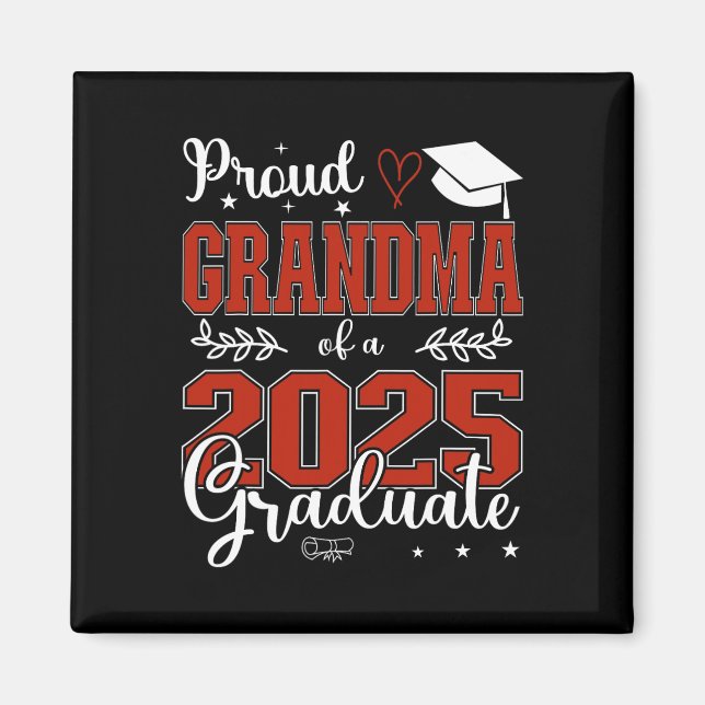 Aimant Fier Grand-Mère D'Un Cl De 2025 Diplômé Pour Diplô (Devant)