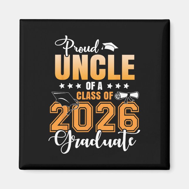 Aimant Fier oncle d'un membre de la promotion 2026 Senior (Devant)