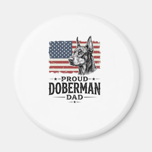 Aimant Fier papa Doberman Drapeau vintage vecteur de conc