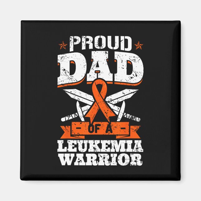 Aimant Fier Papa D'Une Leucémie Guerrier Daddy Awareness  (Devant)