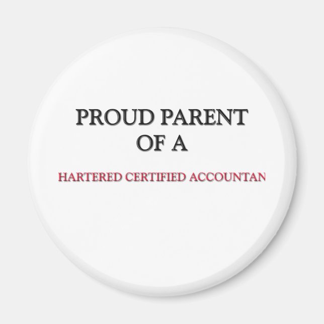 Aimant Fier Parent D'Un COMPTABLE CERTIFIÉ AGRÉÉ (Devant)