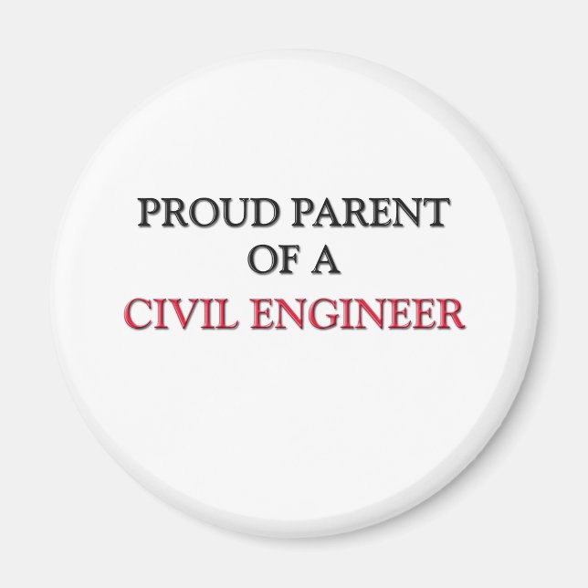 Aimant Fier Parent D'UN INGÉNIEUR CIVIL (Devant)