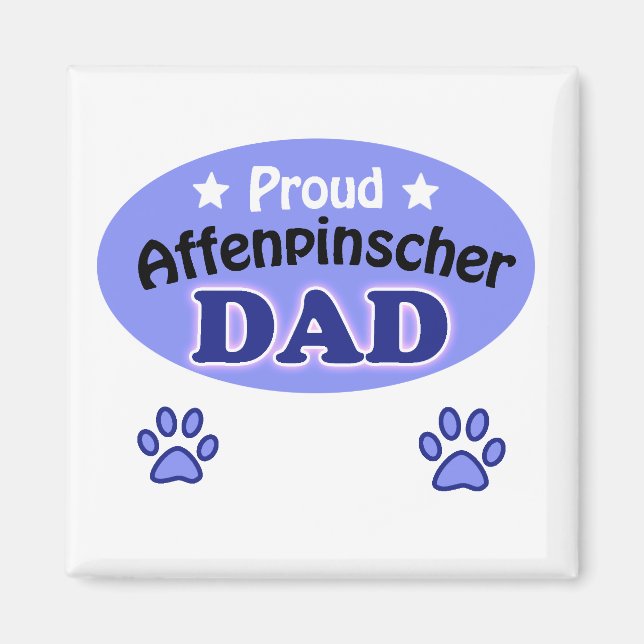 Aimant Fier père Affenpinscher (Devant)