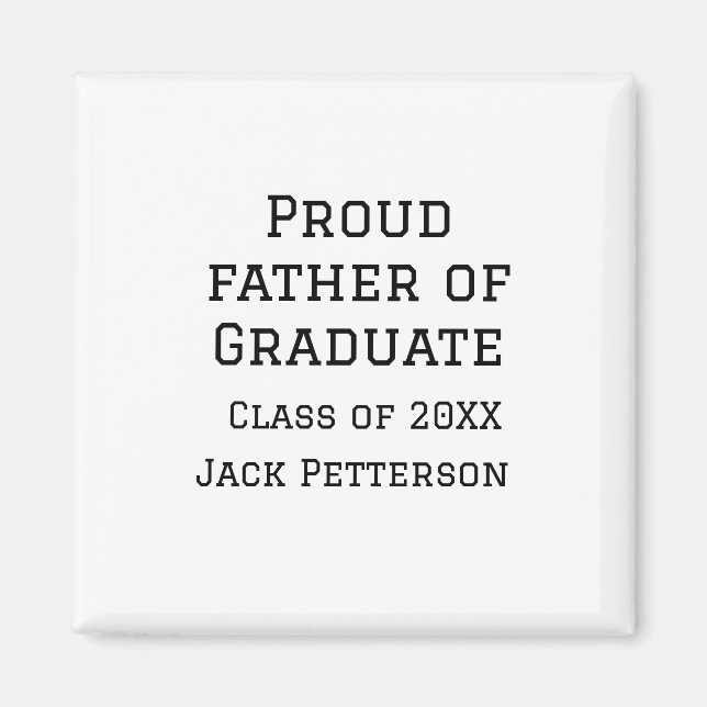 Aimant Fier père de la classe de diplômés de 20XX ajouter (Devant)