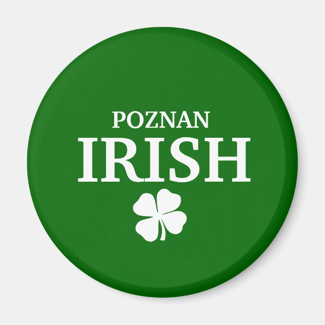 Aimant Fier Poznan Irish City T-Shirt personnalisé (Devant)