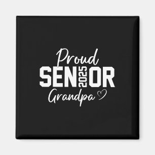 Aimant Fier Senior 2025 Grand-père Graduate Cute Heart Cl